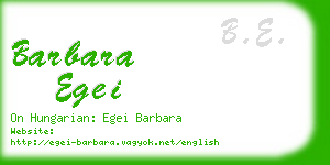 barbara egei business card